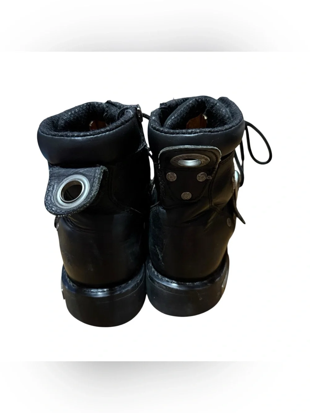 Harley Davidson Brake Buckle Boots Mens 9.5 M Black Leather Motorcycle Moto